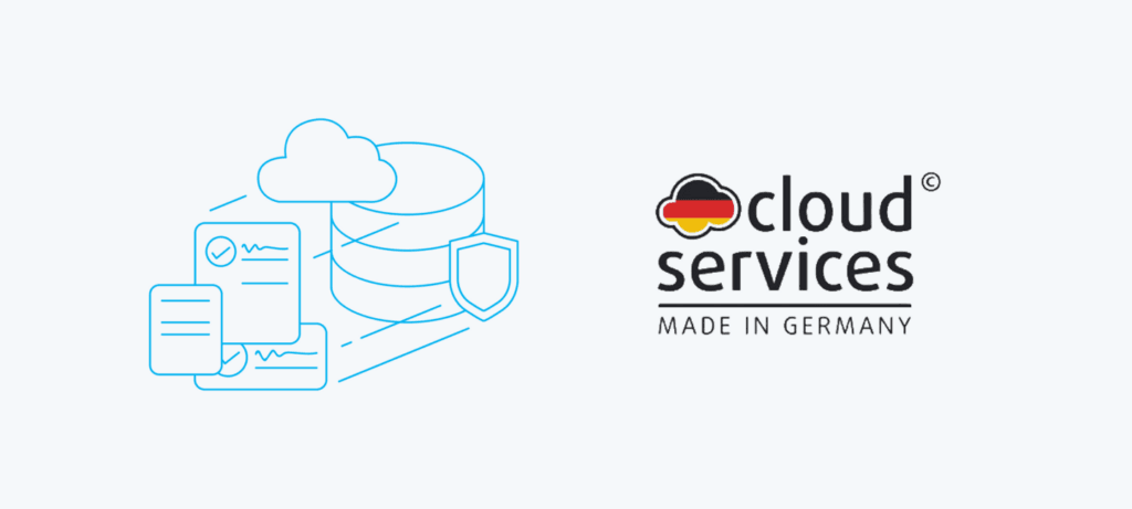 Abbildung von cloud services Made in Germany